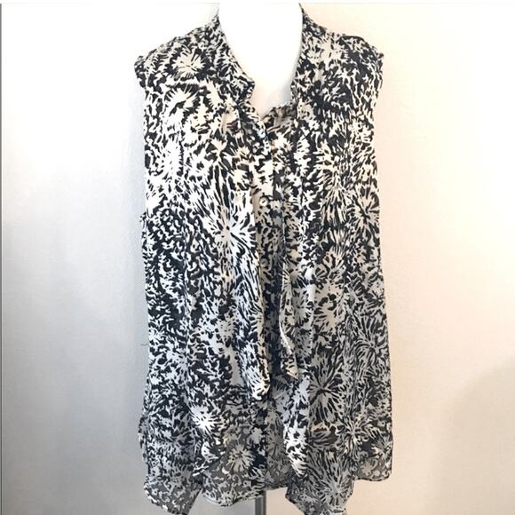 St. John Floral Burnout Silk Blend Blouse Size Size M - Picture 3 of 11